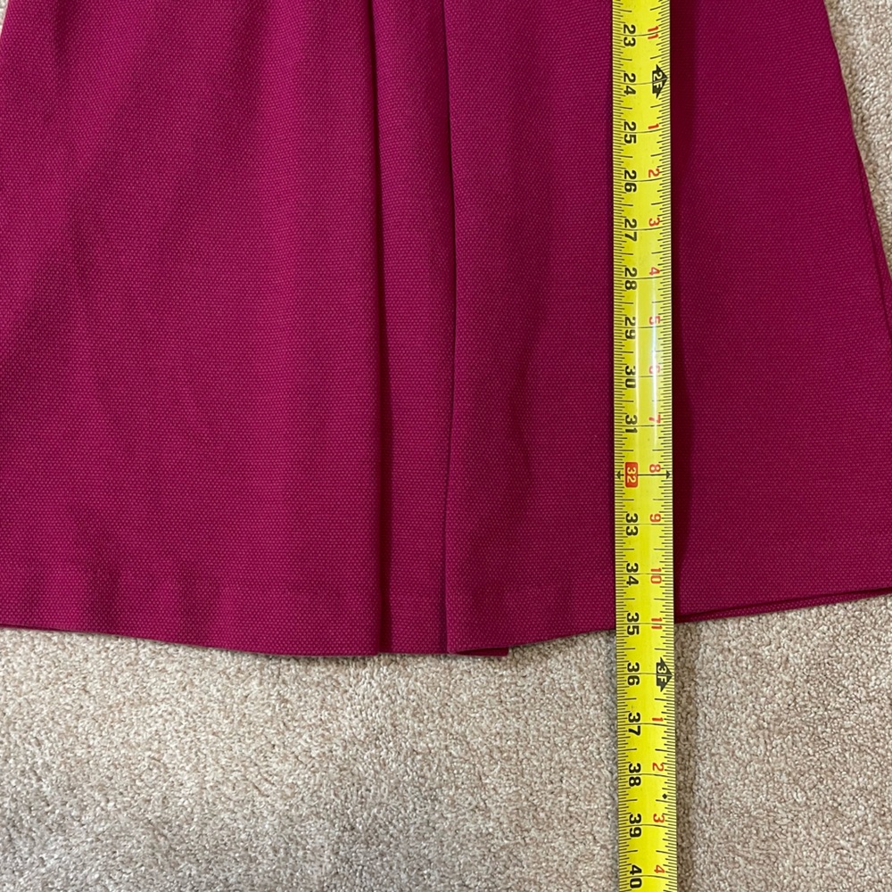 Boden Mercer Mulberry Textured Cotton Fit & Flare V Neck 3/4 Sleeve Dress - Picture 10 of 11